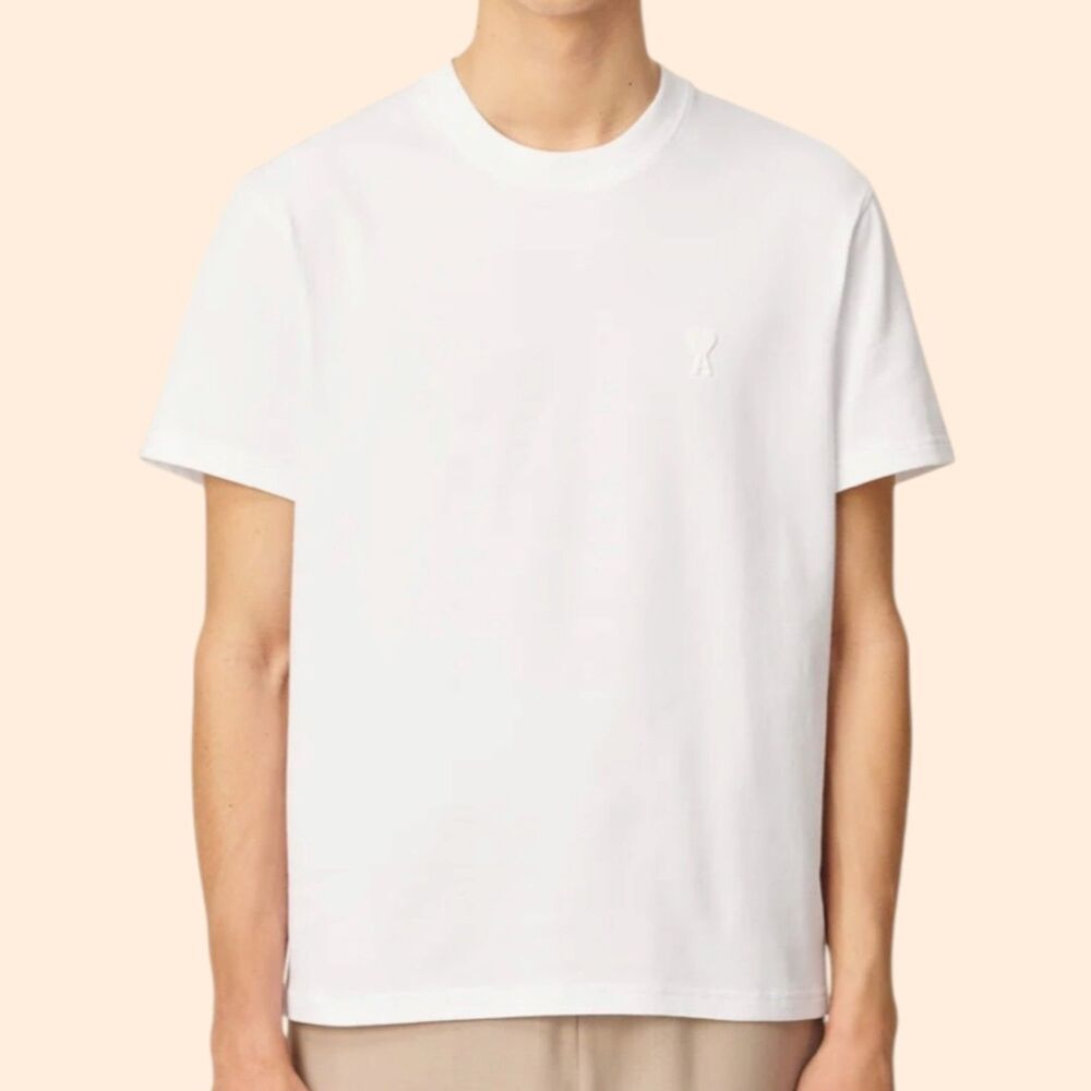 AMI Paris Organic Cotton White T-Shirt